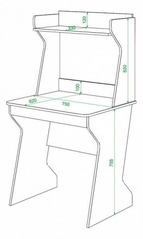 Стол компьютерный Домино СК-11 в Ханты-Мансийске - hanty-mansiysk.mebel24.online | фото 3