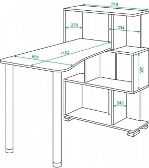 Стол компьютерный Домино СЛ-5-3СТ-2 в Ханты-Мансийске - hanty-mansiysk.mebel24.online | фото 2