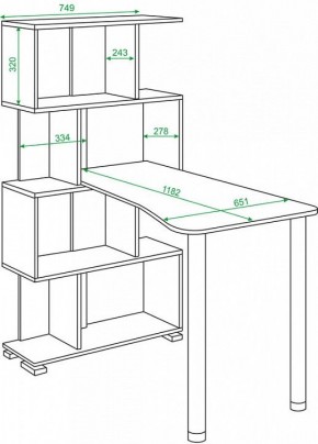 Стол компьютерный Домино СЛ-5-4СТ-2 в Ханты-Мансийске - hanty-mansiysk.mebel24.online | фото 2