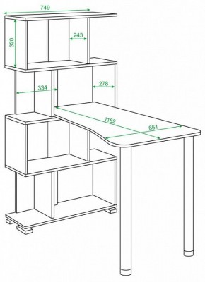 Стол компьютерный Домино СЛ-5-4СТ-2 в Ханты-Мансийске - hanty-mansiysk.mebel24.online | фото 2