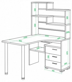 Стол компьютерный Домино СР-132-140 в Ханты-Мансийске - hanty-mansiysk.mebel24.online | фото 2