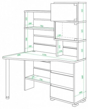 Стол компьютерный Домино СР-322 в Ханты-Мансийске - hanty-mansiysk.mebel24.online | фото 2