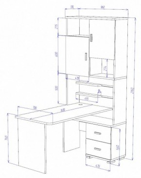 Стол компьютерный Домино СР-720/140 в Ханты-Мансийске - hanty-mansiysk.mebel24.online | фото 2