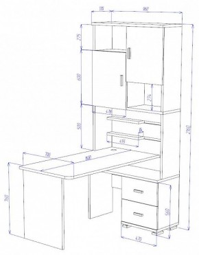 Стол компьютерный Домино СР-720/160 в Ханты-Мансийске - hanty-mansiysk.mebel24.online | фото 2