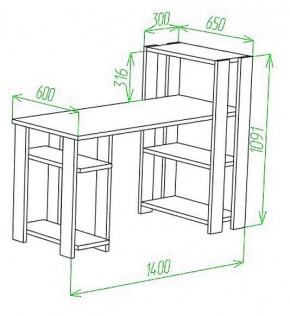 Стол компьютерный Slim СТН-110/140 в Ханты-Мансийске - hanty-mansiysk.mebel24.online | фото 2