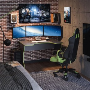 Стол компьютерный ВАРДИГ K1 120x82, антрацит/лайм в Ханты-Мансийске - hanty-mansiysk.mebel24.online | фото 4