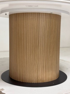 Стол MESA D120 цвет БЕЛЫЙ МРАМОР M326 / Каркас OAK, ®DISAUR в Ханты-Мансийске - hanty-mansiysk.mebel24.online | фото 4