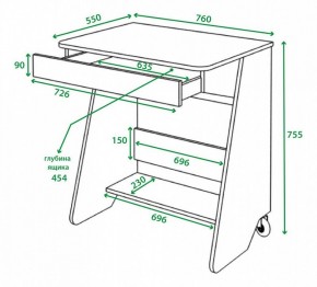 Стол письменный Домино Нельсон СК-7 в Ханты-Мансийске - hanty-mansiysk.mebel24.online | фото 3