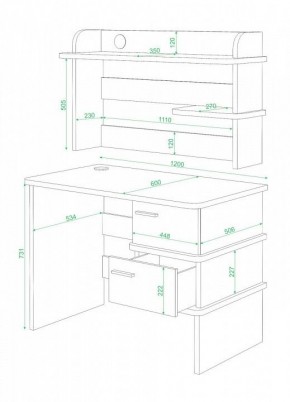 Стол письменный Домино СД-15C в Ханты-Мансийске - hanty-mansiysk.mebel24.online | фото 2