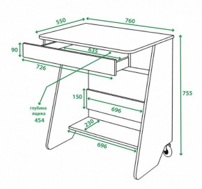 Стол письменный Домино СК-7 в Ханты-Мансийске - hanty-mansiysk.mebel24.online | фото 2