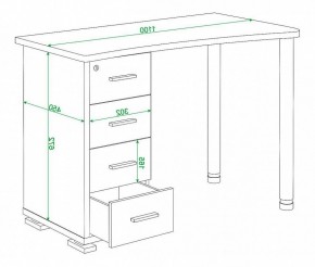 Стол письменный Домино СКМ-50 в Ханты-Мансийске - hanty-mansiysk.mebel24.online | фото 6