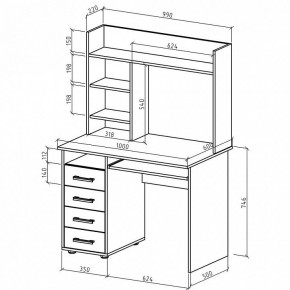 Стол письменный Остин в Ханты-Мансийске - hanty-mansiysk.mebel24.online | фото 3