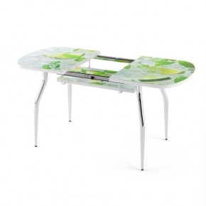 Стол раздвижной Бриз лайм R156 Цветы R044 в Ханты-Мансийске - hanty-mansiysk.mebel24.online | фото 2
