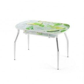 Стол раздвижной Бриз лайм R156 Цветы R044 в Ханты-Мансийске - hanty-mansiysk.mebel24.online | фото 3