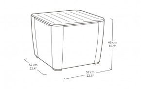 Стол-сундук Лузон Плюс (Luzon Plus Flat Wicker), графит в Ханты-Мансийске - hanty-mansiysk.mebel24.online | фото 2