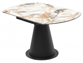 Стол TERAMO 135 GLOSS GRAND JADE SOLID CERAMIC, керамика, поворотн.механизм / Черный каркас, ®DISAUR в Ханты-Мансийске - hanty-mansiysk.mebel24.online | фото 11