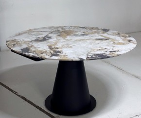 Стол TERAMO 135 GLOSS GRAND JADE SOLID CERAMIC, керамика, поворотн.механизм / Черный каркас, ®DISAUR в Ханты-Мансийске - hanty-mansiysk.mebel24.online | фото 5