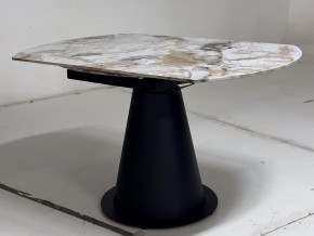 Стол TERAMO 135 GLOSS GRAND JADE SOLID CERAMIC, керамика, поворотн.механизм / Черный каркас, ®DISAUR в Ханты-Мансийске - hanty-mansiysk.mebel24.online | фото 9