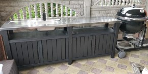 Столик для барбекю 415 Л (Unity Chef 415 L) графит в Ханты-Мансийске - hanty-mansiysk.mebel24.online | фото 1
