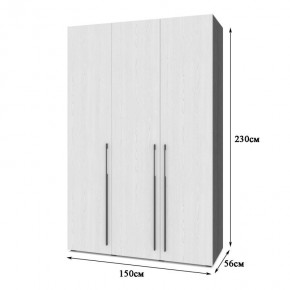 СТОУН С31 Шкаф 3-х створчатый (дуб золотой/графит) в Ханты-Мансийске - hanty-mansiysk.mebel24.online | фото 2