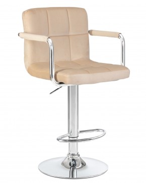Стул барный DOBRIN KRUGER ARM, бежевый велюр (MJ9-10) в Ханты-Мансийске - hanty-mansiysk.mebel24.online | фото