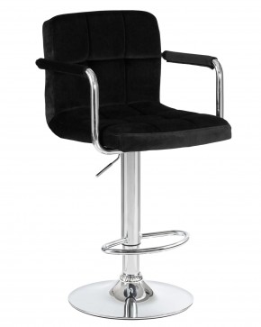 Стул барный DOBRIN KRUGER ARM, черный велюр (MJ9-101) в Ханты-Мансийске - hanty-mansiysk.mebel24.online | фото