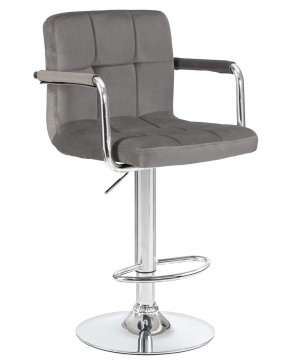Стул барный DOBRIN KRUGER ARM, серый велюр (MJ9-75) в Ханты-Мансийске - hanty-mansiysk.mebel24.online | фото