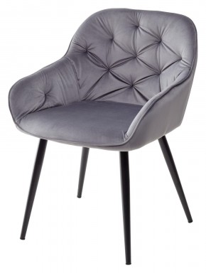 Стул BREEZE BLUVEL-14 GREY, велюр / черный каркас М-City в Ханты-Мансийске - hanty-mansiysk.mebel24.online | фото 1