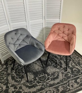 Стул BREEZE BLUVEL-14 GREY, велюр / черный каркас М-City в Ханты-Мансийске - hanty-mansiysk.mebel24.online | фото 3