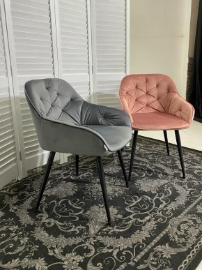 Стул BREEZE BLUVEL-14 GREY, велюр / черный каркас М-City в Ханты-Мансийске - hanty-mansiysk.mebel24.online | фото 4
