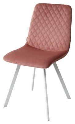 Стул DAIQUIRI BLUVEL-52 PINK / белый каркас, велюр М-City в Ханты-Мансийске - hanty-mansiysk.mebel24.online | фото 1