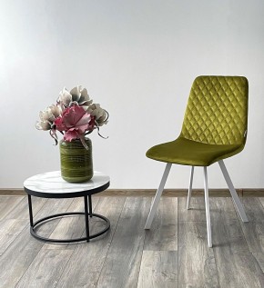 Стул DAIQUIRI BLUVEL-75 OLIVA / белый каркас, велюр М-City в Ханты-Мансийске - hanty-mansiysk.mebel24.online | фото 3