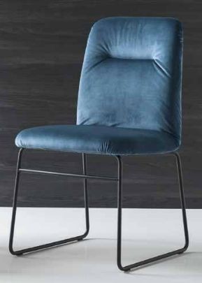 Стул GRETA CB/1904 MET.P15 MATT BLACK/ VENICE S0J OCEAN BLUE в Ханты-Мансийске - hanty-mansiysk.mebel24.online | фото