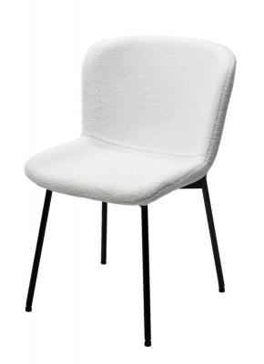 Стул RIYA UF992-01 Белый, teddy / черный каркас М-City в Ханты-Мансийске - hanty-mansiysk.mebel24.online | фото 1