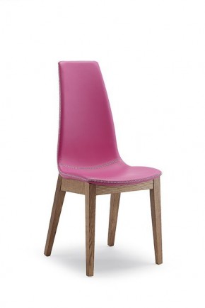 СТУЛ  SELLY, ASH WALNUT 167/ SOFT PIENO FIORE 275 FUSSIA с черн.строчкой в Ханты-Мансийске - hanty-mansiysk.mebel24.online | фото