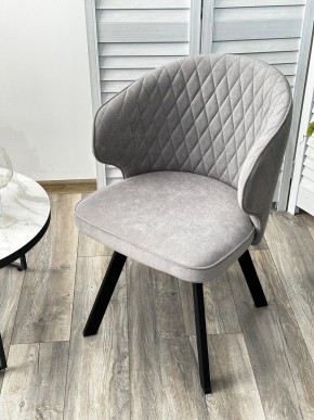 Стул SKAT 360 град. поворот. B22 Серый, велюр / черный каркас, М-City в Ханты-Мансийске - hanty-mansiysk.mebel24.online | фото 3