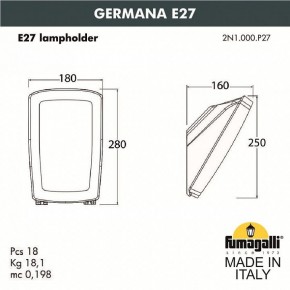 Светильник на штанге Fumagalli Germana 2N1.000.000.AYF1R в Ханты-Мансийске - hanty-mansiysk.mebel24.online | фото 3