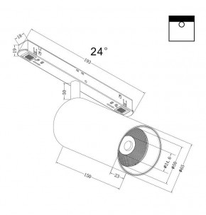 Светильник на штанге Maytoni Focus LED TR032-4-20W3K-S-DS-B в Ханты-Мансийске - hanty-mansiysk.mebel24.online | фото 2