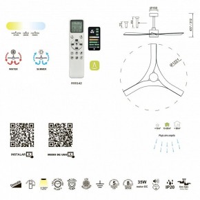 Светильник с вентилятором Mantra Thai 8714 в Ханты-Мансийске - hanty-mansiysk.mebel24.online | фото 2