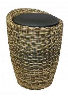 Табурет с местом для хранения LM-1100Rattan, чёрный в Ханты-Мансийске - hanty-mansiysk.mebel24.online | фото