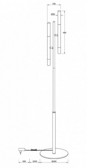 Торшер Maytoni Vigo MOD070FL-02B в Ханты-Мансийске - hanty-mansiysk.mebel24.online | фото 3