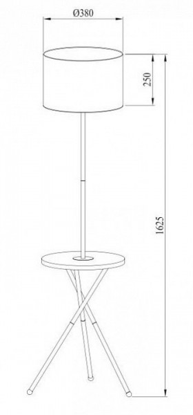 Торшер с полкой Arte Lamp Combo A2070PN-1BK в Ханты-Мансийске - hanty-mansiysk.mebel24.online | фото 2