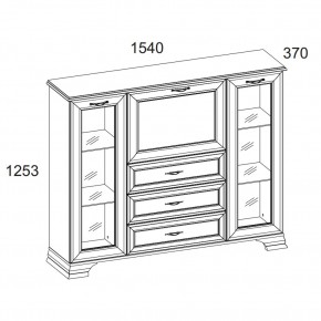 Тумба 2V1D3S, TIFFANY, цвет вудлайн кремовый в Ханты-Мансийске - hanty-mansiysk.mebel24.online | фото 2