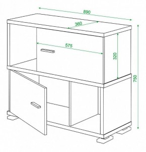 Тумба комбинированная Домино СБ-30/2 в Ханты-Мансийске - hanty-mansiysk.mebel24.online | фото 3