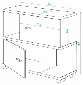 Тумба комбинированная Домино СБ-30/2 в Ханты-Мансийске - hanty-mansiysk.mebel24.online | фото 2