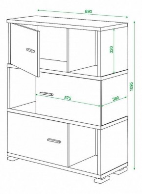 Тумба комбинированная Домино СБ-30/3 в Ханты-Мансийске - hanty-mansiysk.mebel24.online | фото 2