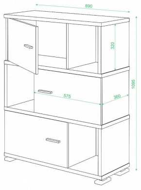 Тумба комбинированная Домино СБ-30/3 в Ханты-Мансийске - hanty-mansiysk.mebel24.online | фото 2