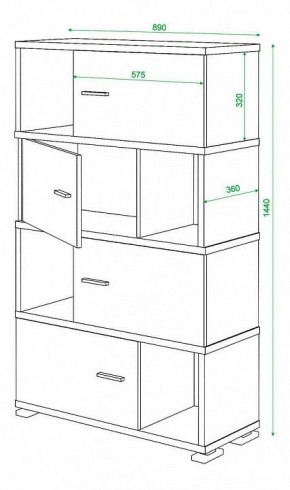 Тумба комбинированная Домино СБ-30/4 в Ханты-Мансийске - hanty-mansiysk.mebel24.online | фото 3