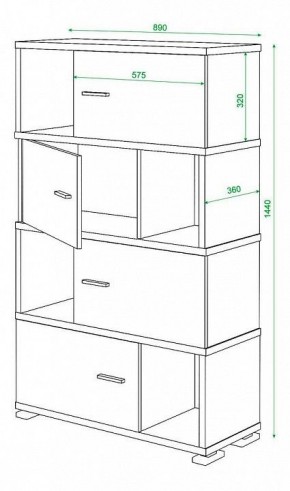 Тумба комбинированная Домино СБ-30/4 в Ханты-Мансийске - hanty-mansiysk.mebel24.online | фото 3