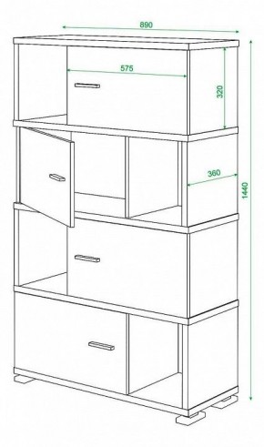 Тумба комбинированная Домино СБ-30/4 в Ханты-Мансийске - hanty-mansiysk.mebel24.online | фото 3